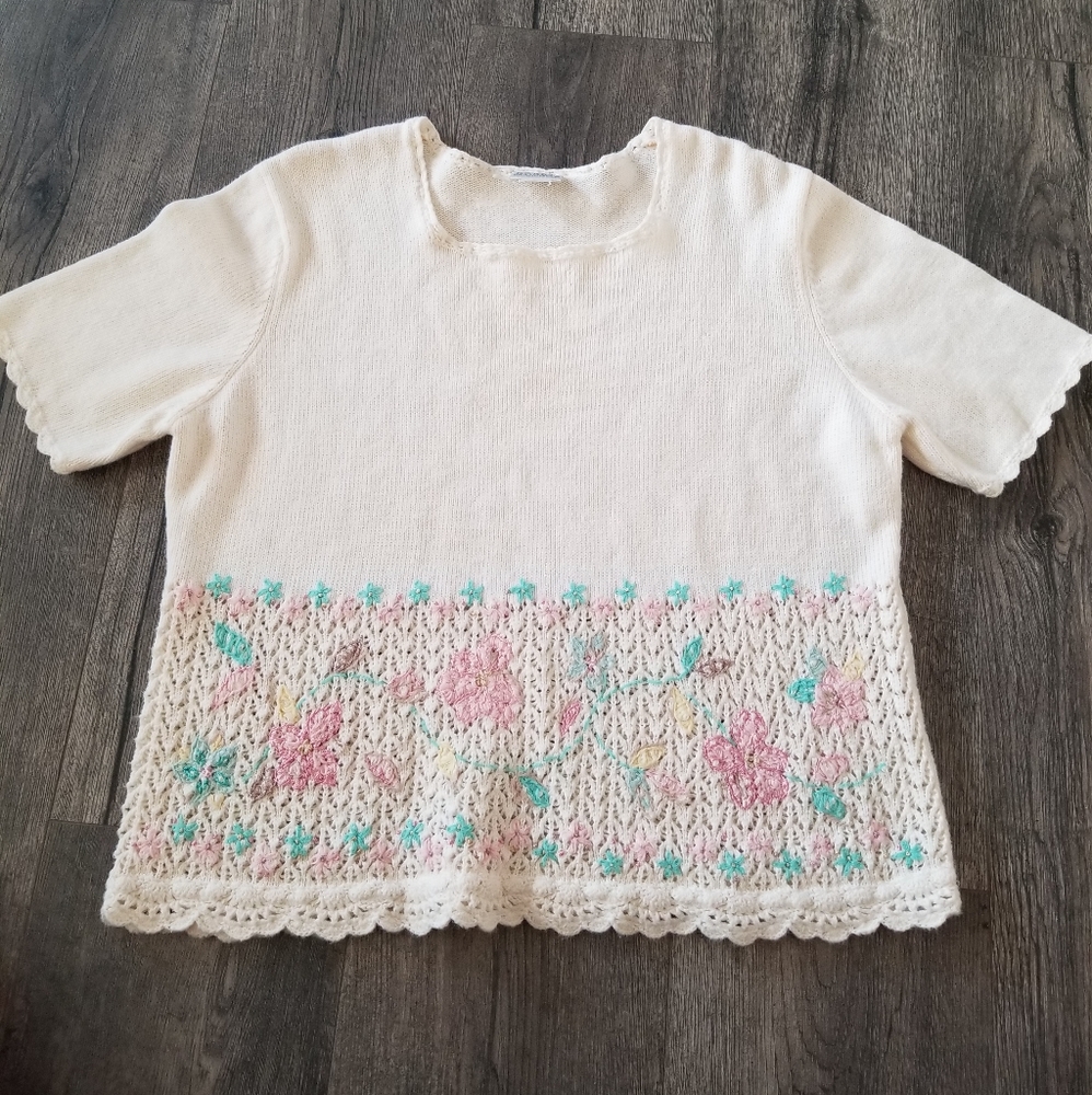 Koret francisca vintage crochet top